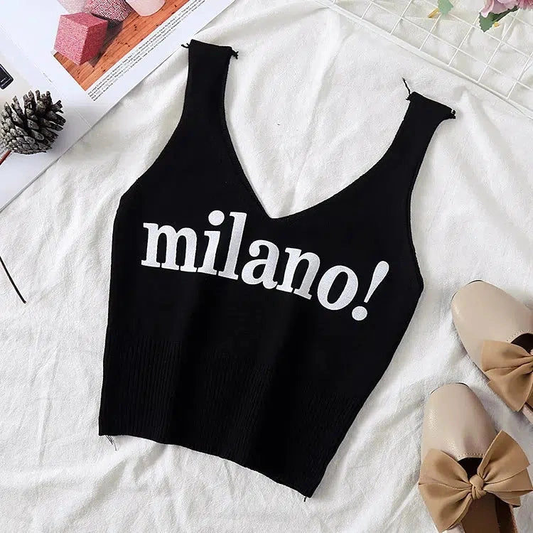 Milan Knit Tank: Effortless Chic. Your New Go-To Top. Classic Italian Style. Get Yours Now.